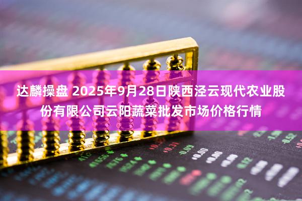 达麟操盘 2025年9月28日陕西泾云现代农业股份有限公司云阳蔬菜批发市场价格行情