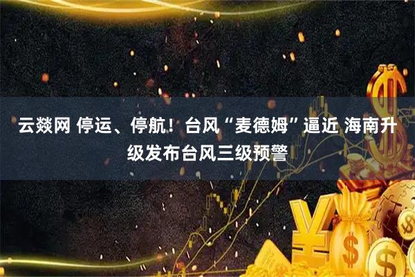 云燚网 停运、停航！台风“麦德姆”逼近 海南升级发布台风三级预警